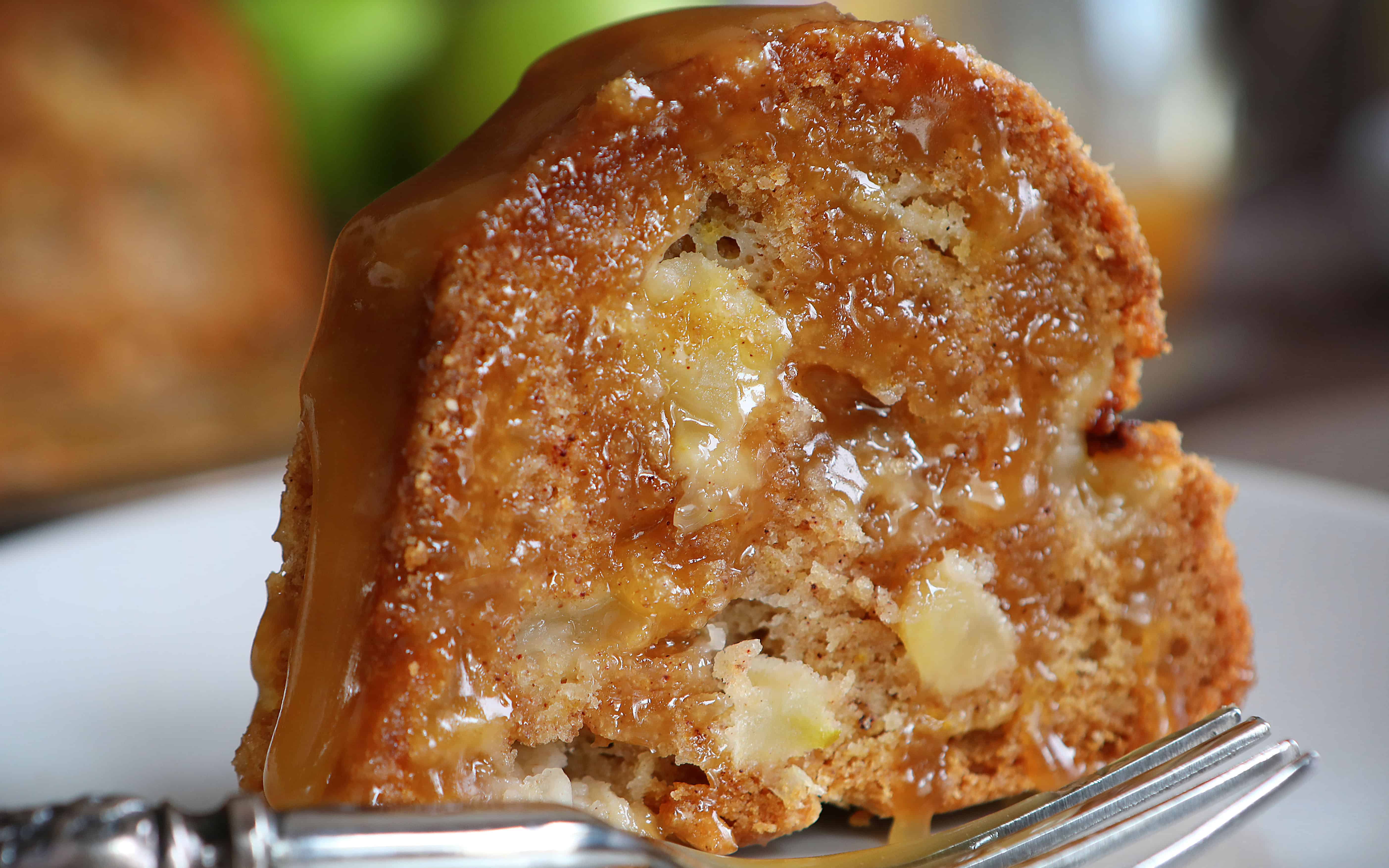 Slice of Apple Bundt Cake