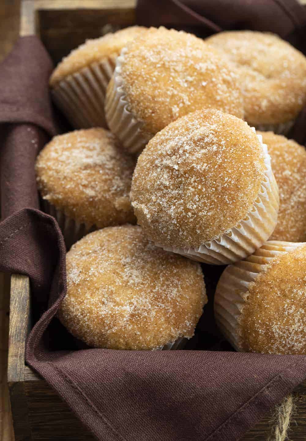 Apple Cider Muffins in Basket
