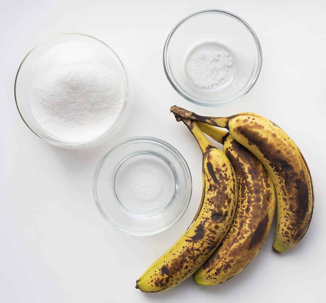 Ingredients for Banana Simple Syrup