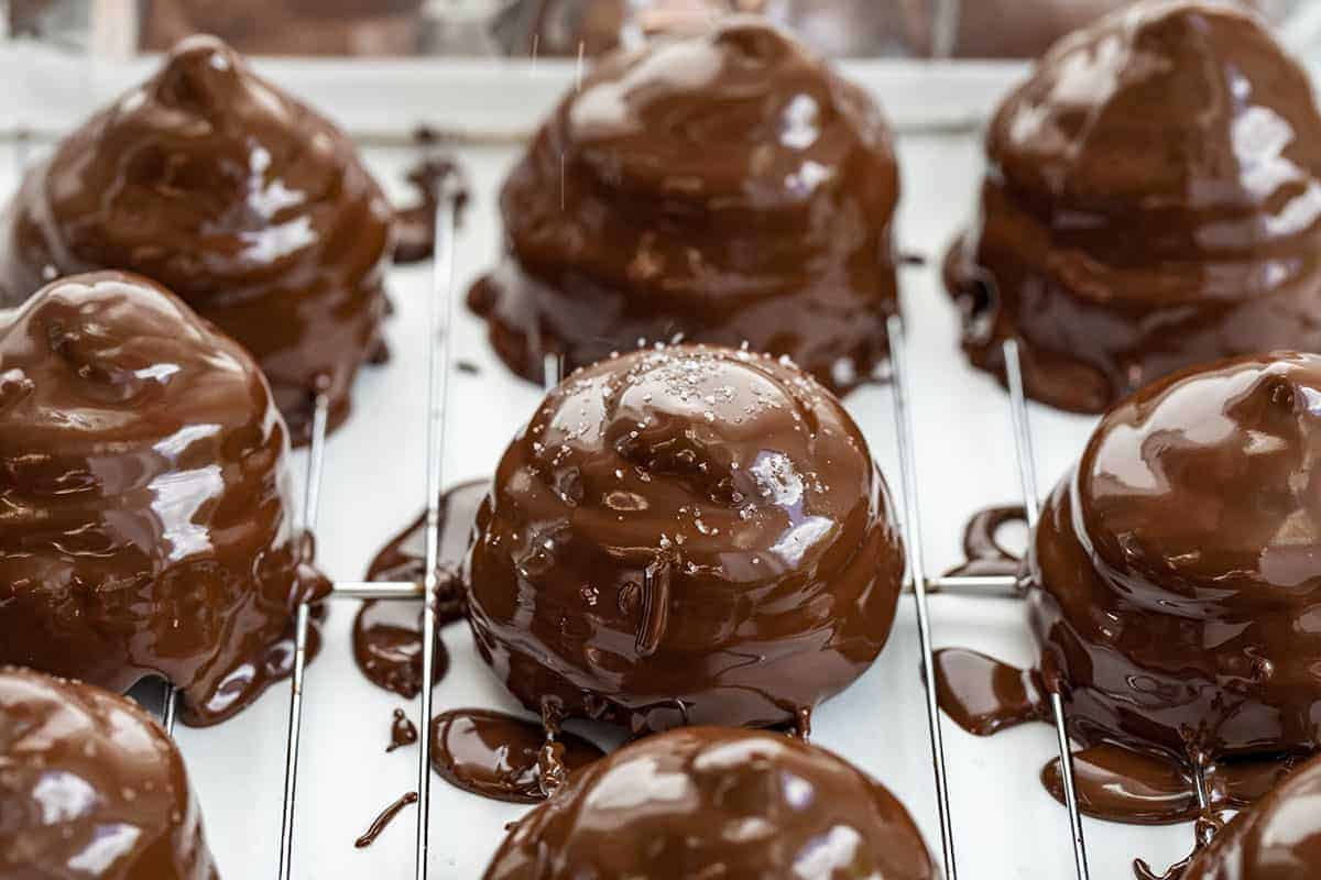 Chocolate Covered Salted Caramel Brownie Hi-Hats