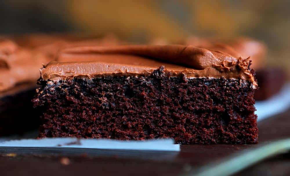 One piece of Chocolate Cake