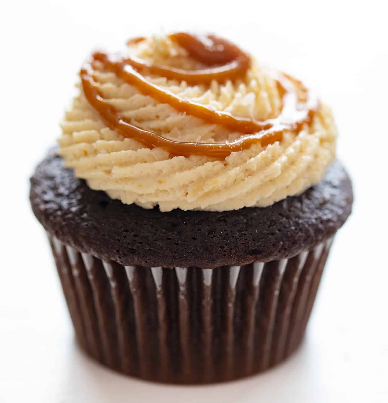 Chocolate Cupcakes with Salted Caramel Buttercream