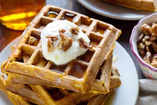 Homemade Pumpkin Waffles