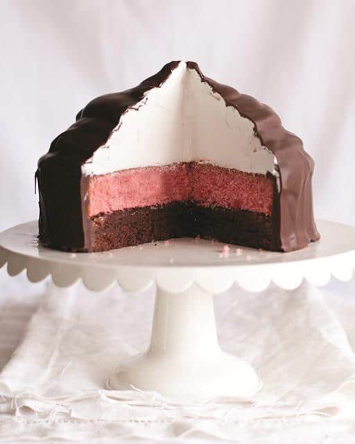 Neapolitan Hi-Hat Cake! from Surprise-Inside Cakes!