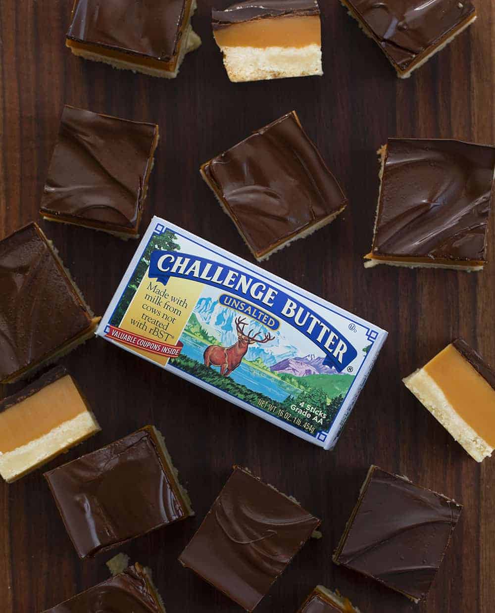 Millionaire Bars made with Challenge Butter