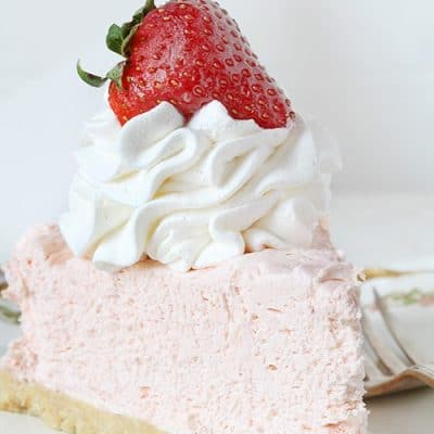 No Bake Strawberry Cheesecake #summerdessert #strawberry #cheesecake