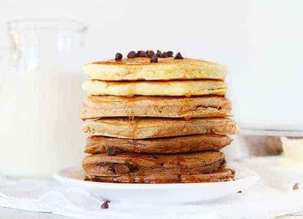 Vanilla Cinnamon Chocolate Ombre Pancakes