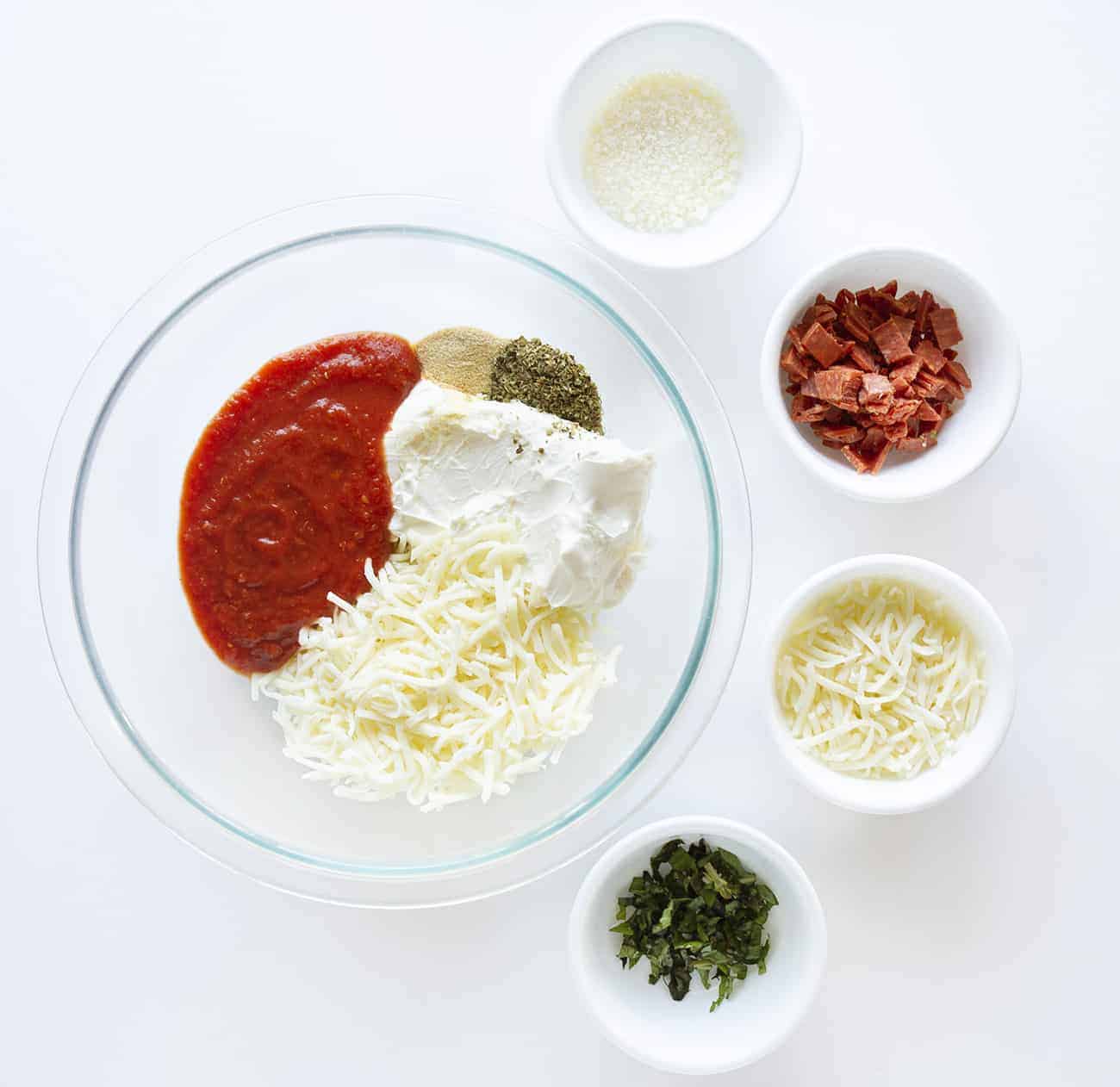 Ingredients for Skillet Pizza Dip