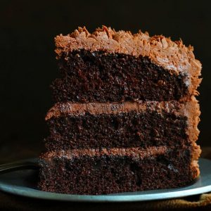 Mini Rosettes on a Chocolate Cake with Chocolate Coffee Buttercream!