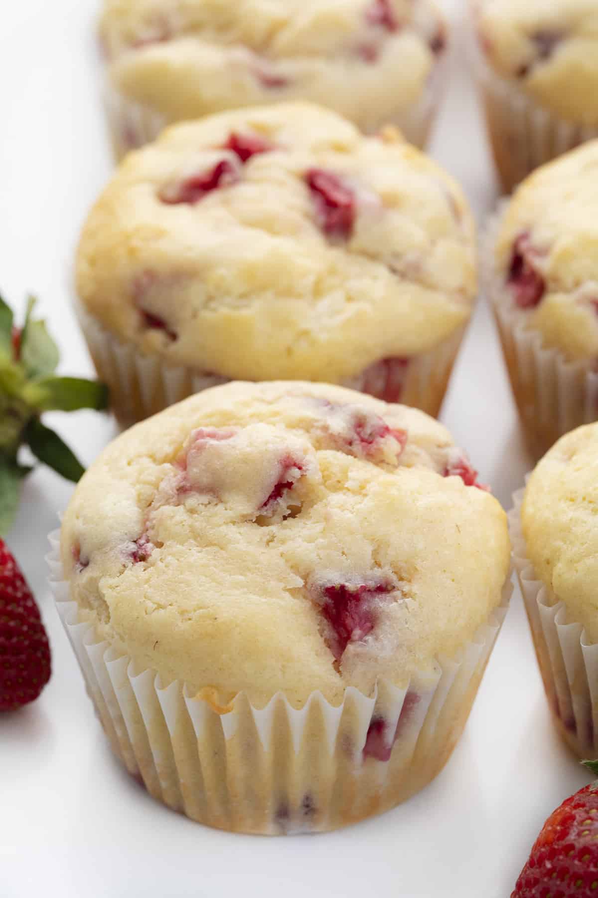 Real Strawberry Muffins 